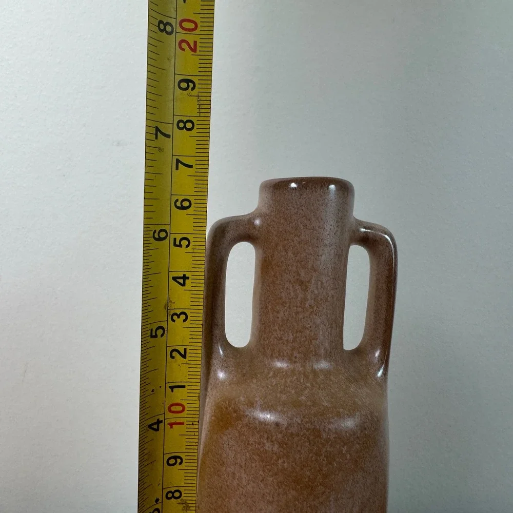 Frankoma Bud Vase‎ Ceramic Small Brown Specks MCM Vintage